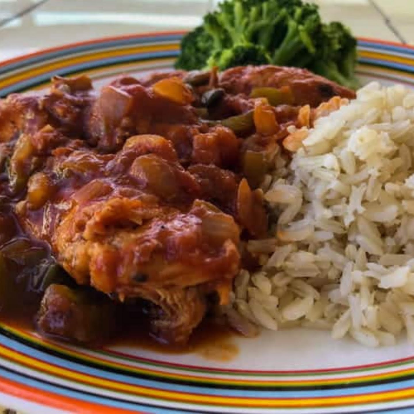 Delicious chicken cacciatore