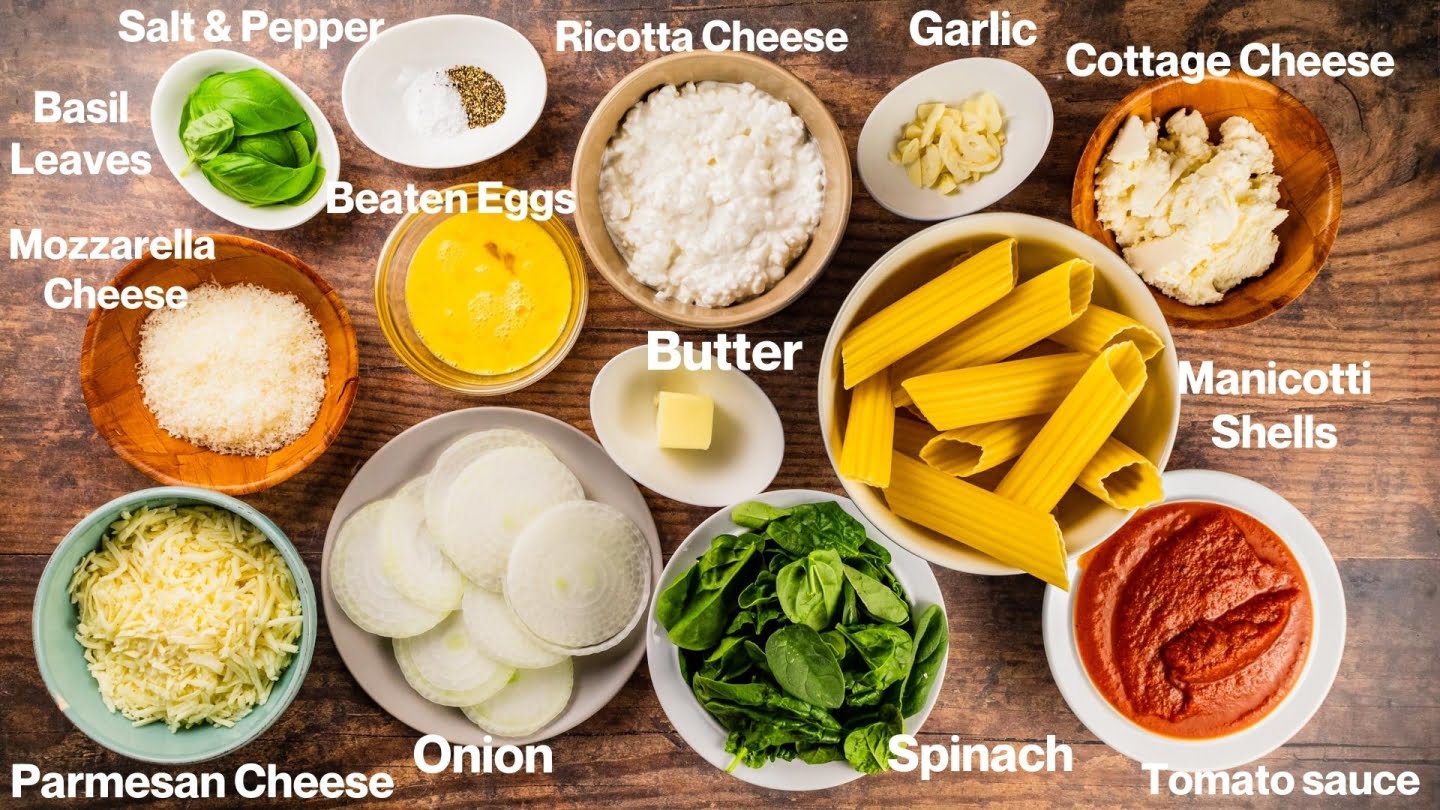 Manicotti ingredients