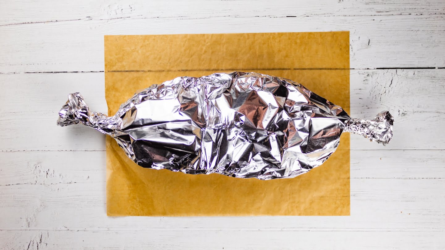 Gyro in Aluminum Foil and Skewer