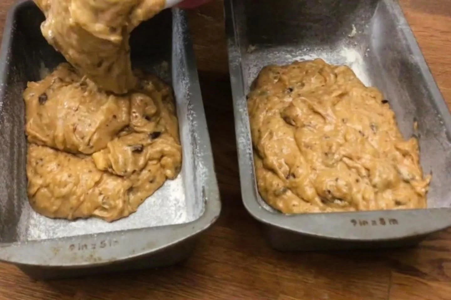 Batter into Loaf Pan
