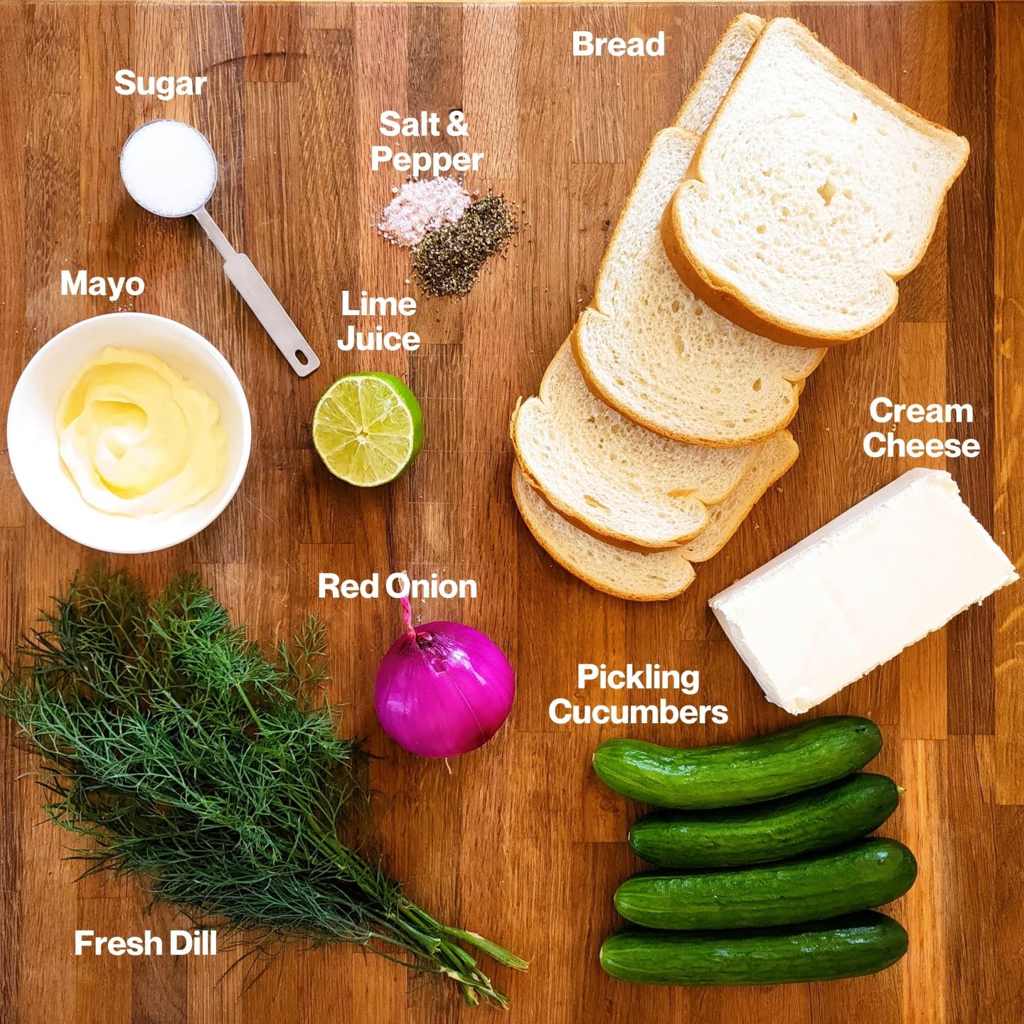Cucumber Sandwich Ingredients
