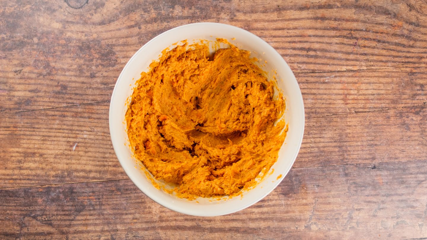 Combination of sweet potatoes, butter and sugar