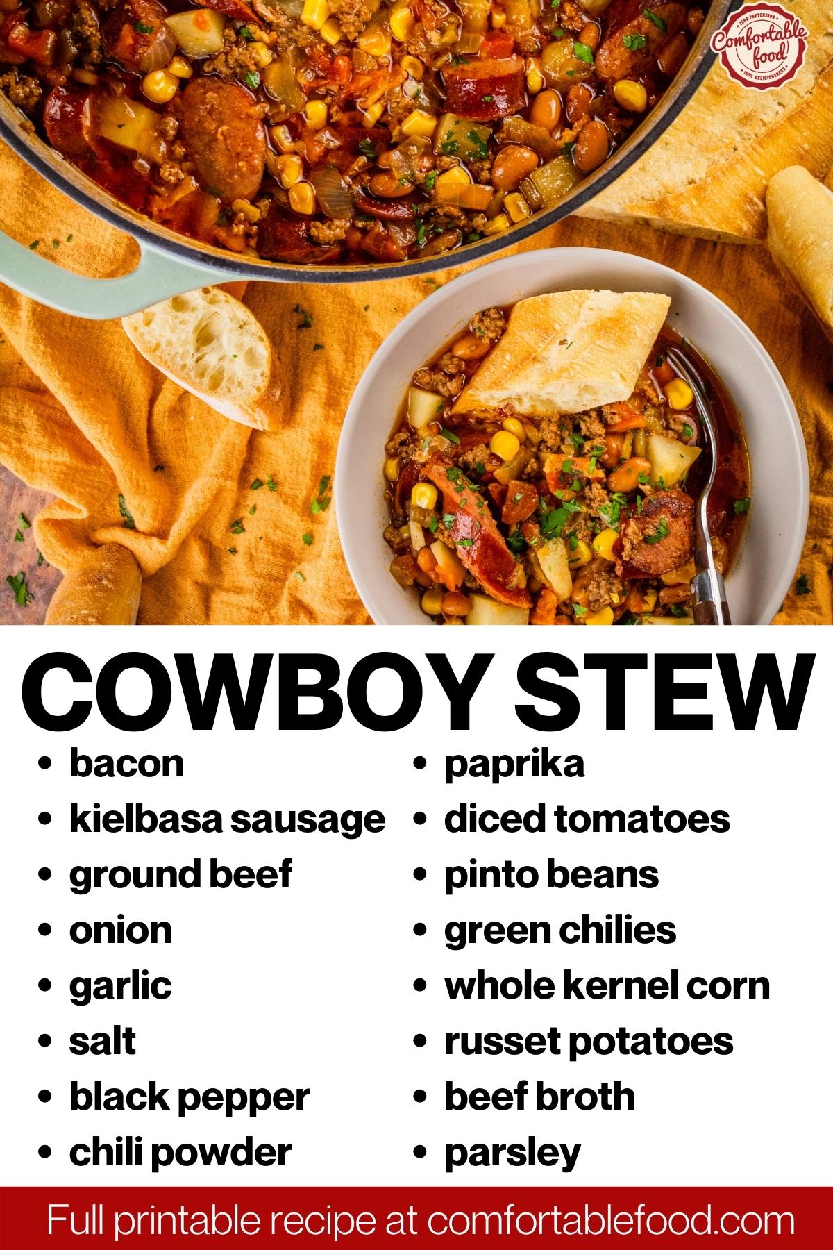 Cowboy stew socials
