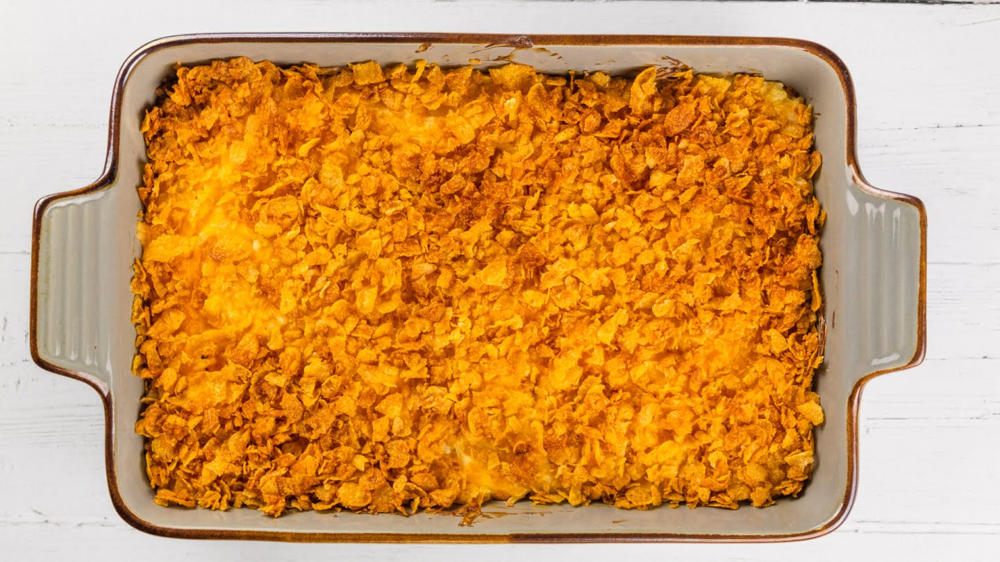 Bake the hashbrown casserole until top is golden brown