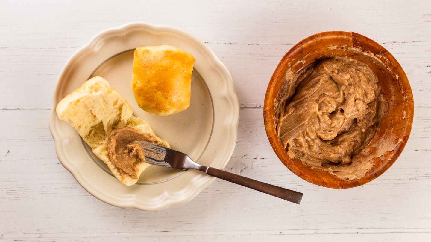 Serve finished rolls with honey cinnamon butter