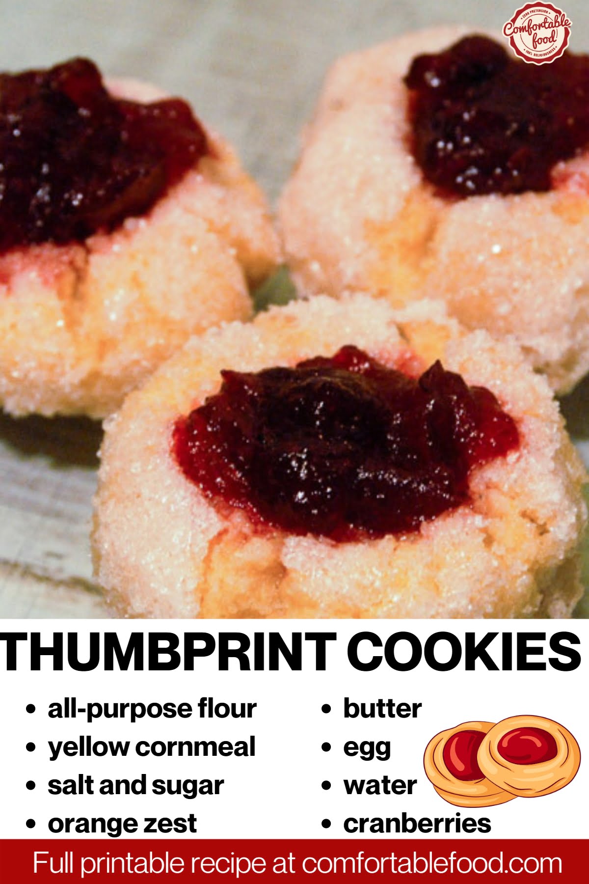 Thumbprint cookies - socials