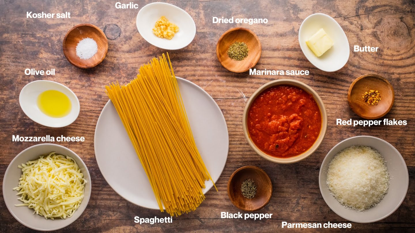 Fried-spaghetti - ingredients