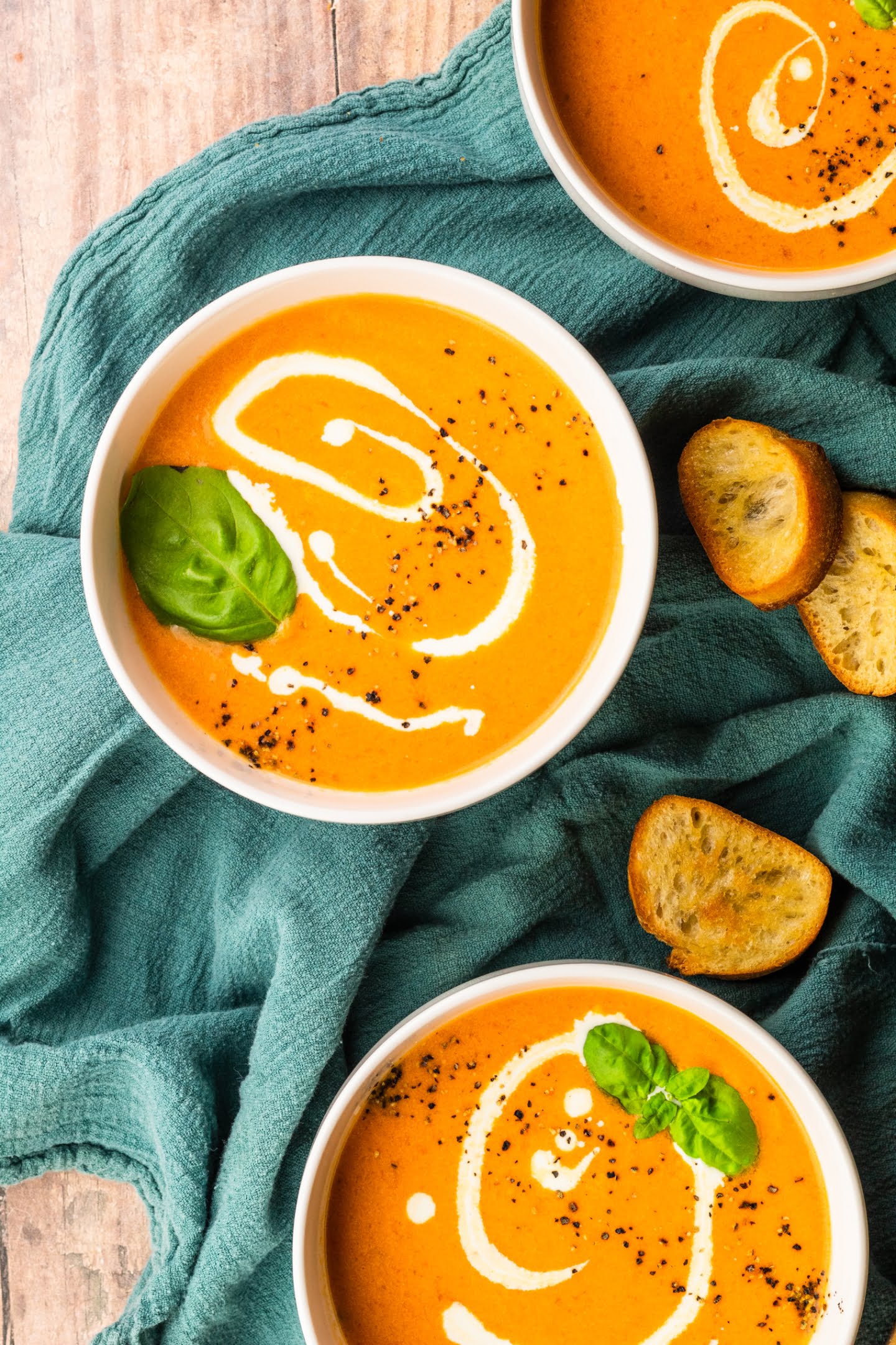 tomato bisque serving