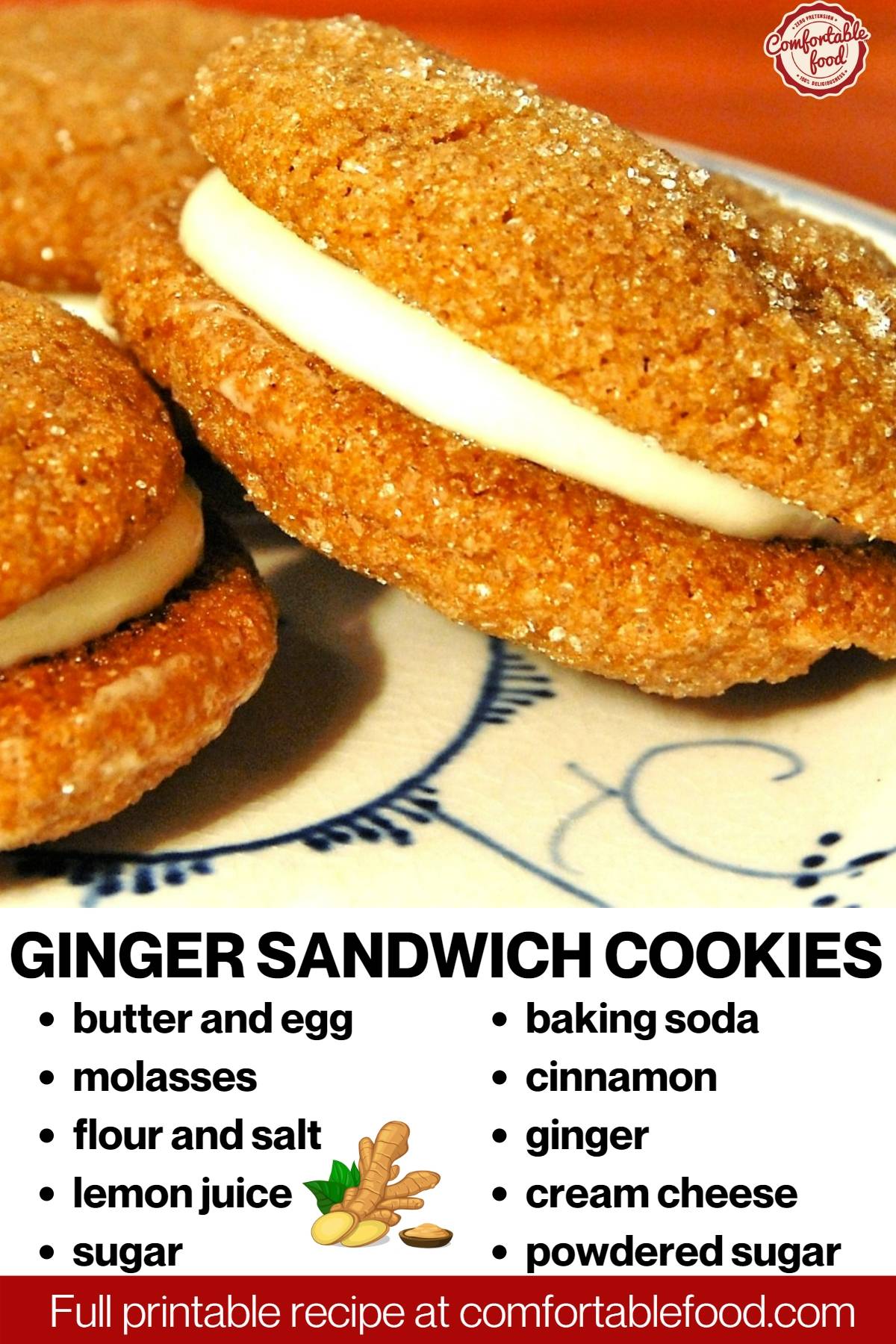 Ginger sandwich cookies socials