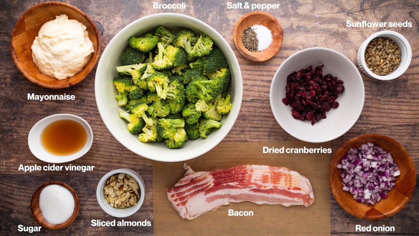 Broccoli salad ingredients