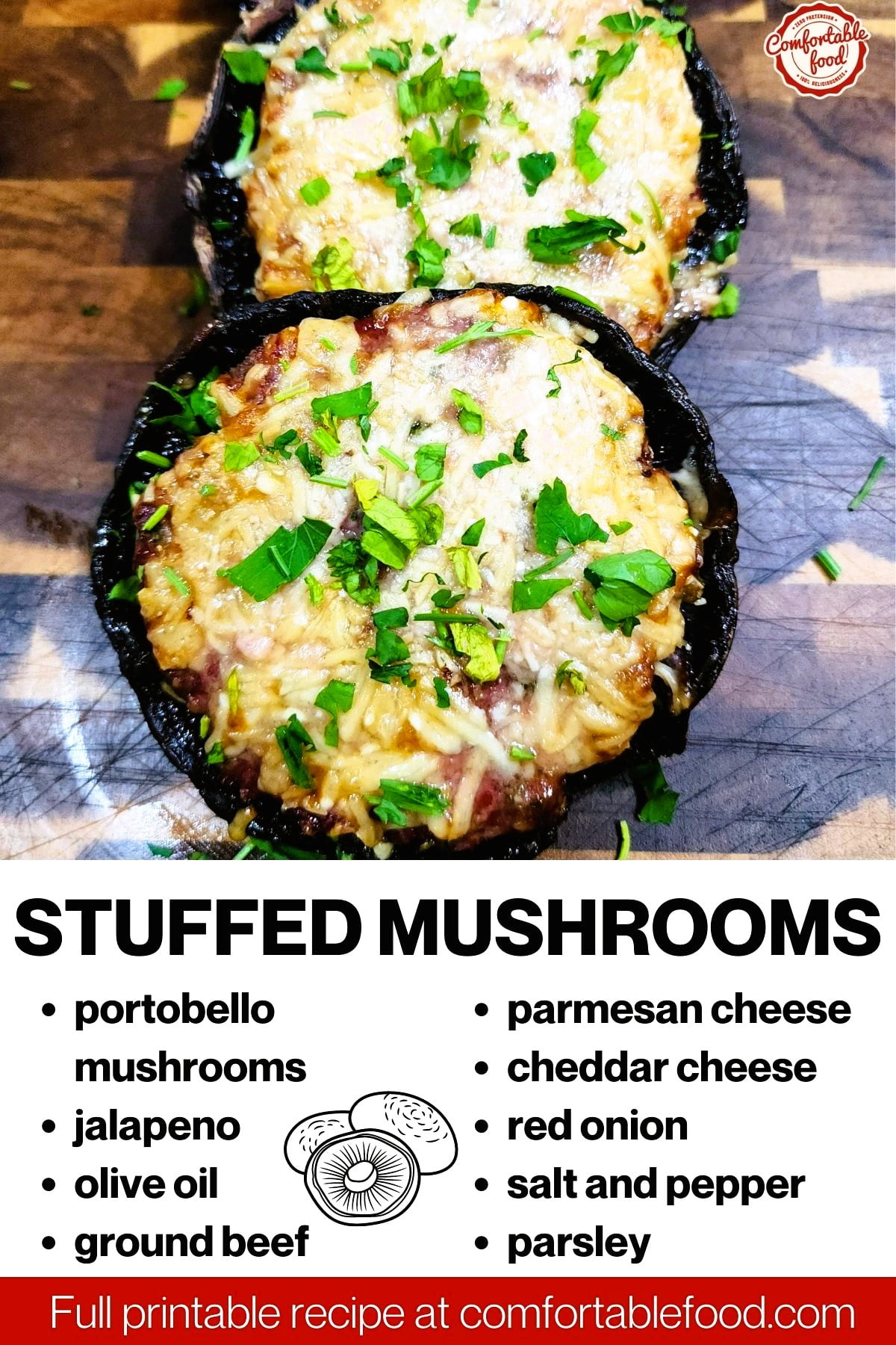 Stuffed portobello mushrooms socials 1