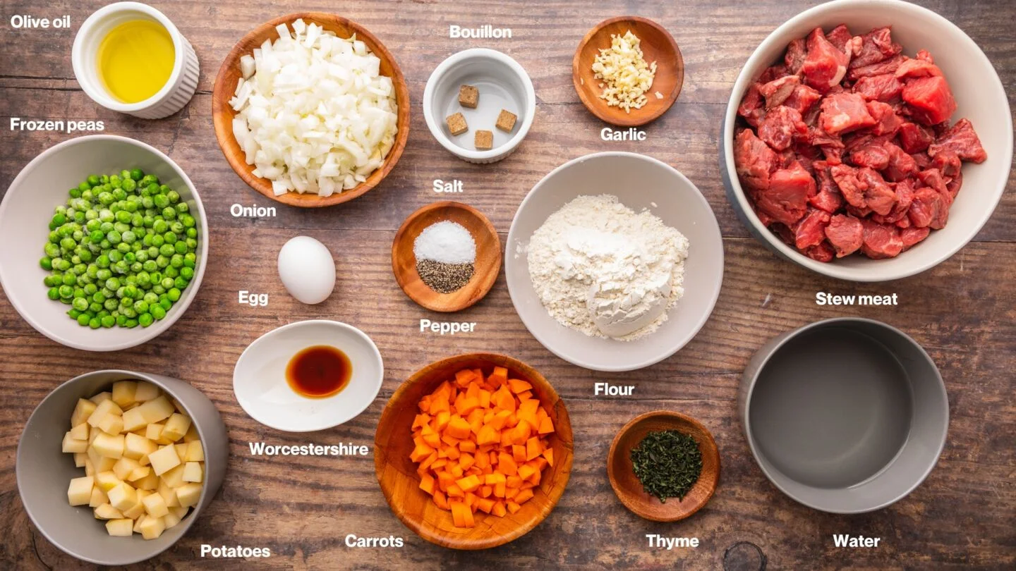 beef pot pie-ingredients