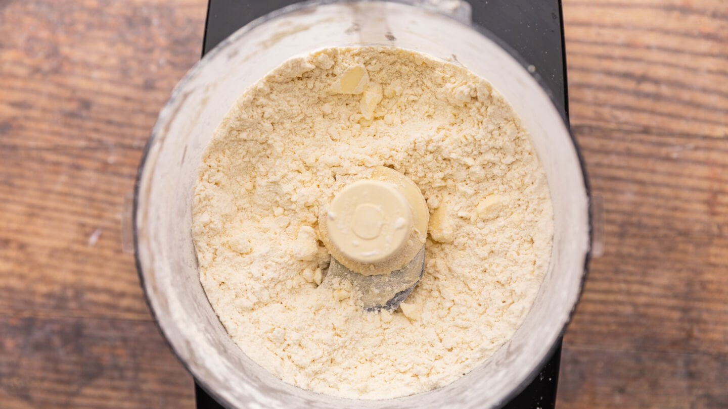 Combine the flour, sugar, and salt in the bowl of a food processor