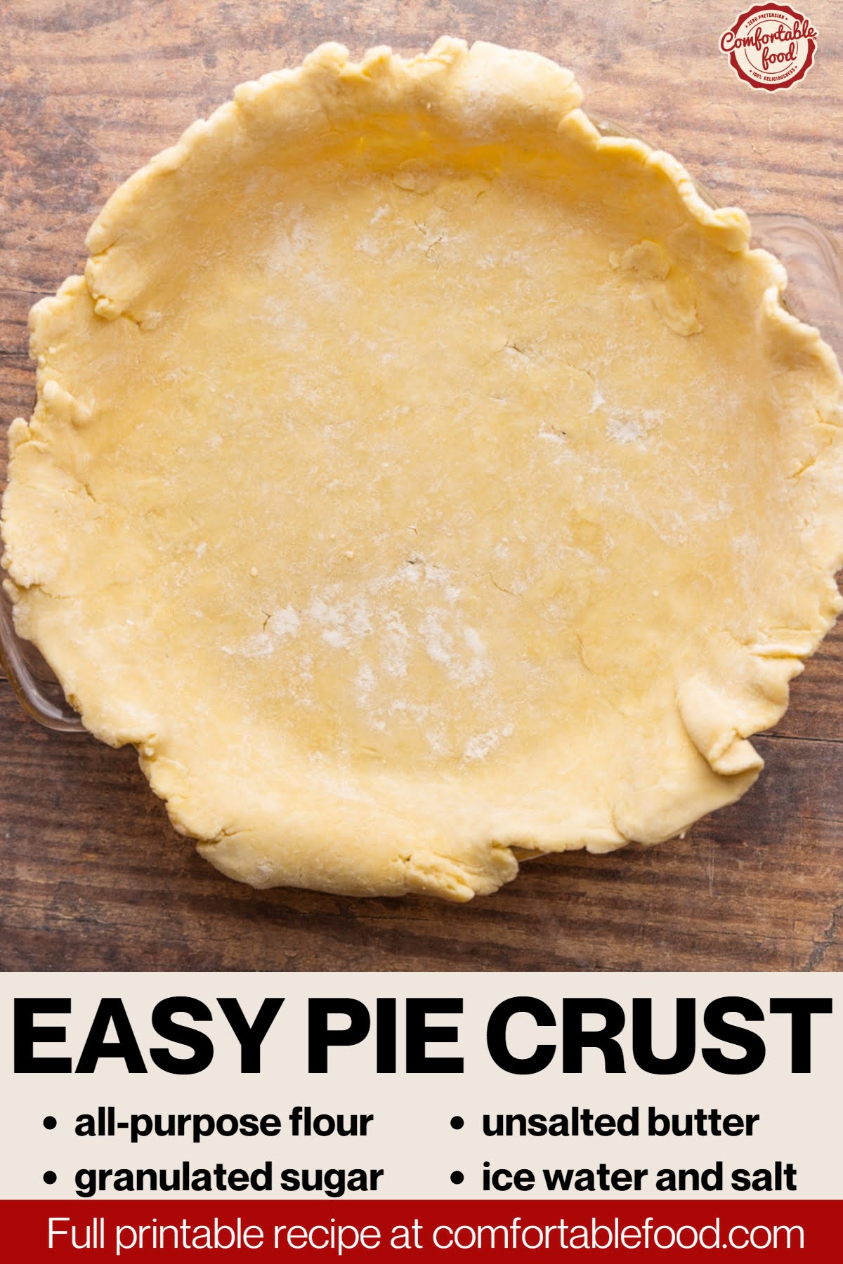 Easy pie crust -socials