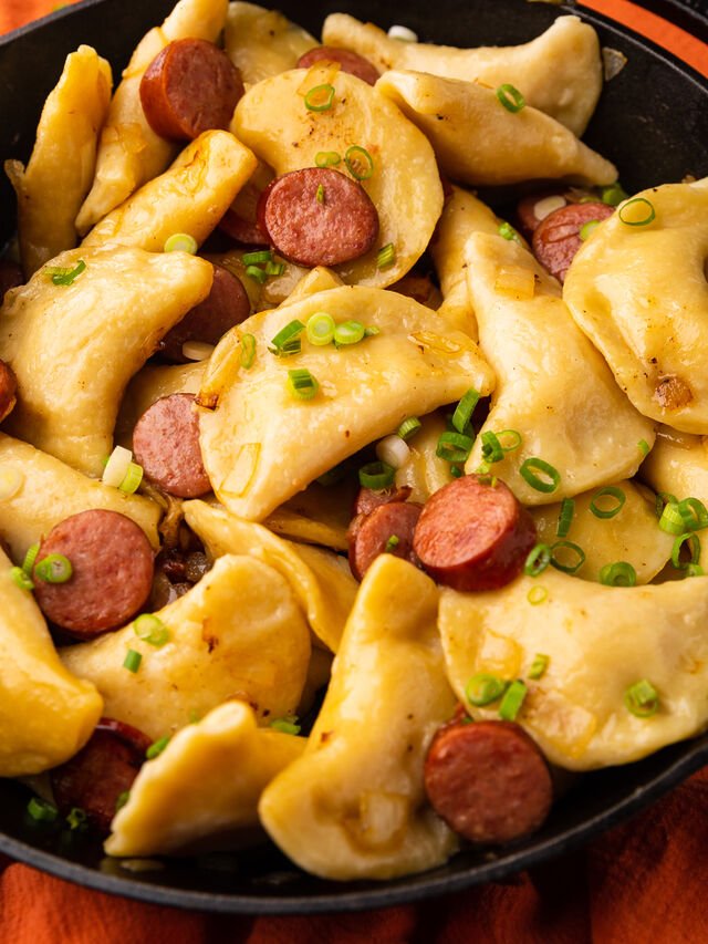 Pierogies and Kielbasa - Comfortable Food