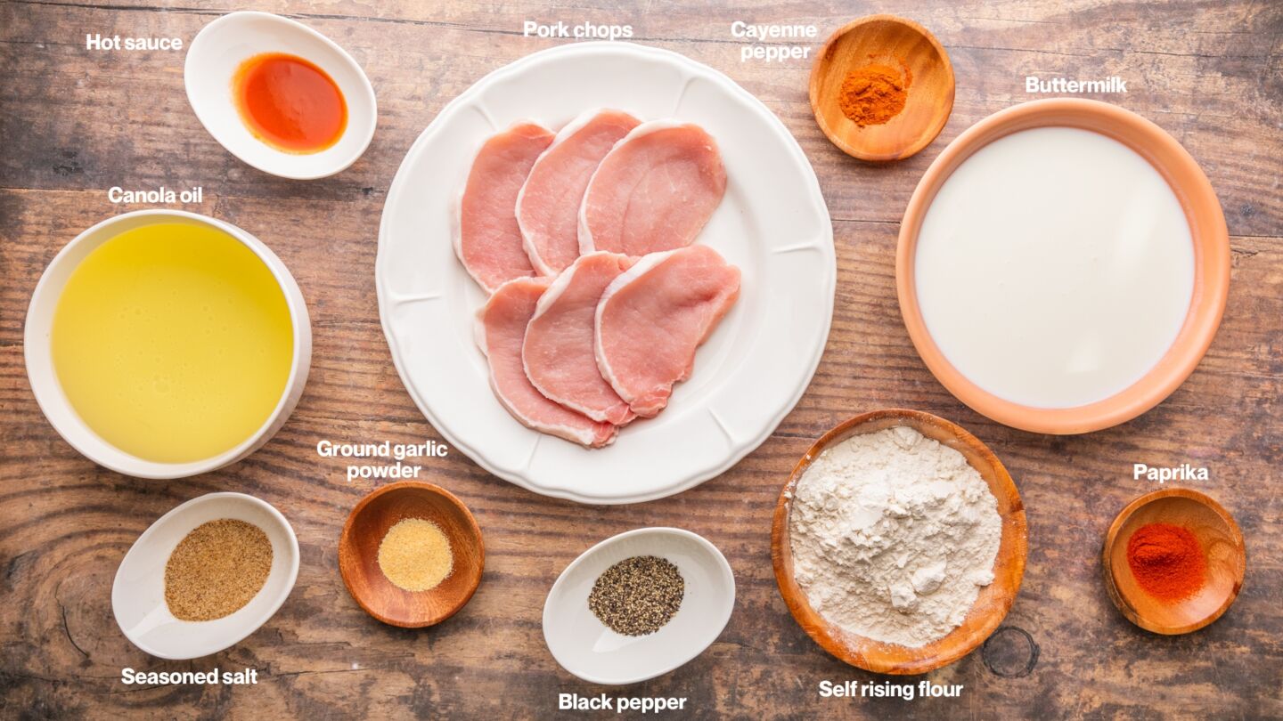 Fried pork chops ingredients