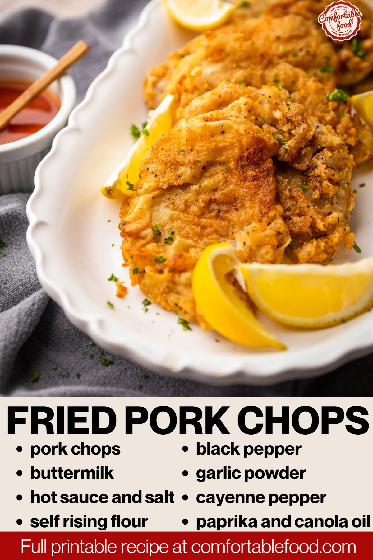 Fried pork chops socials