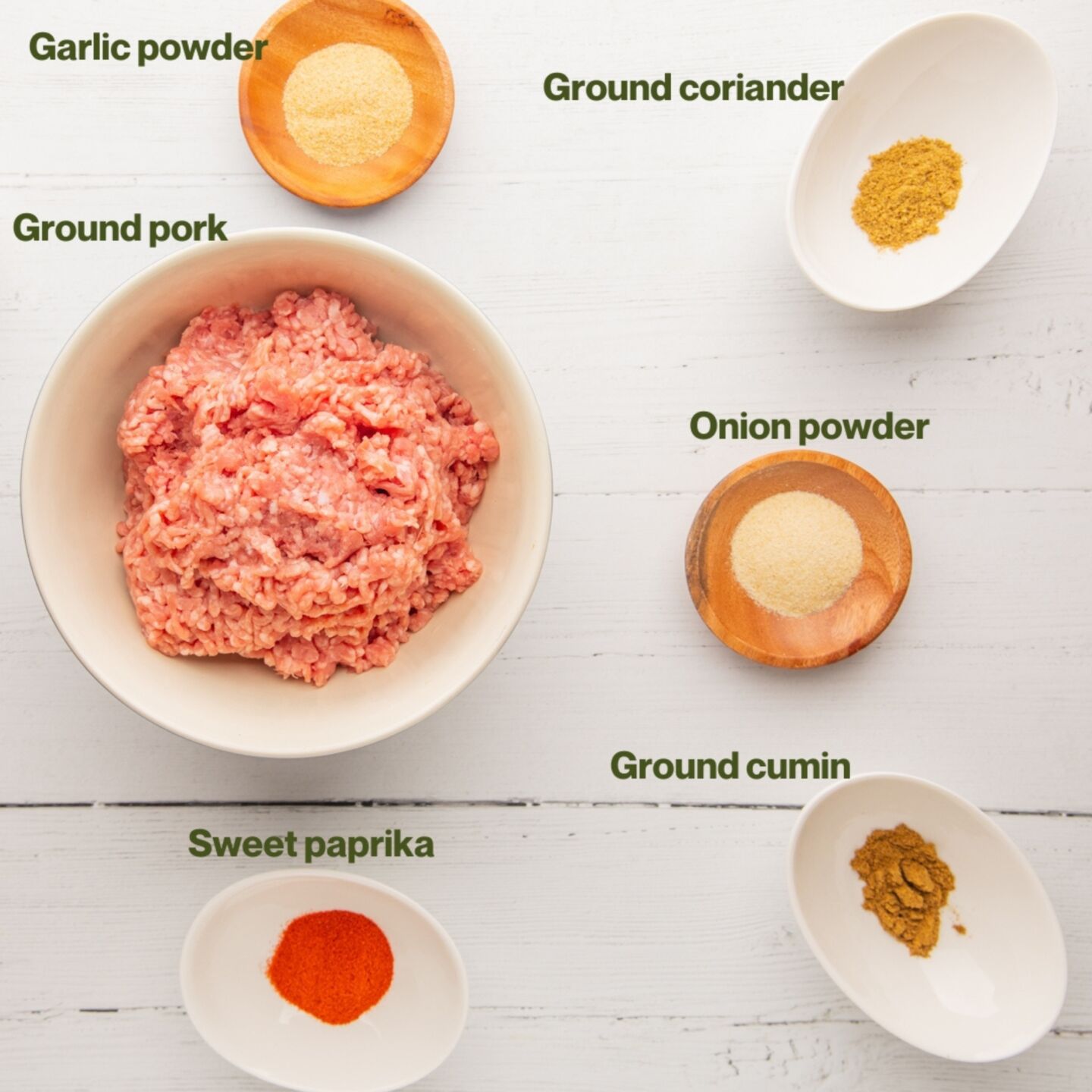 Pork meatballs - ingredients