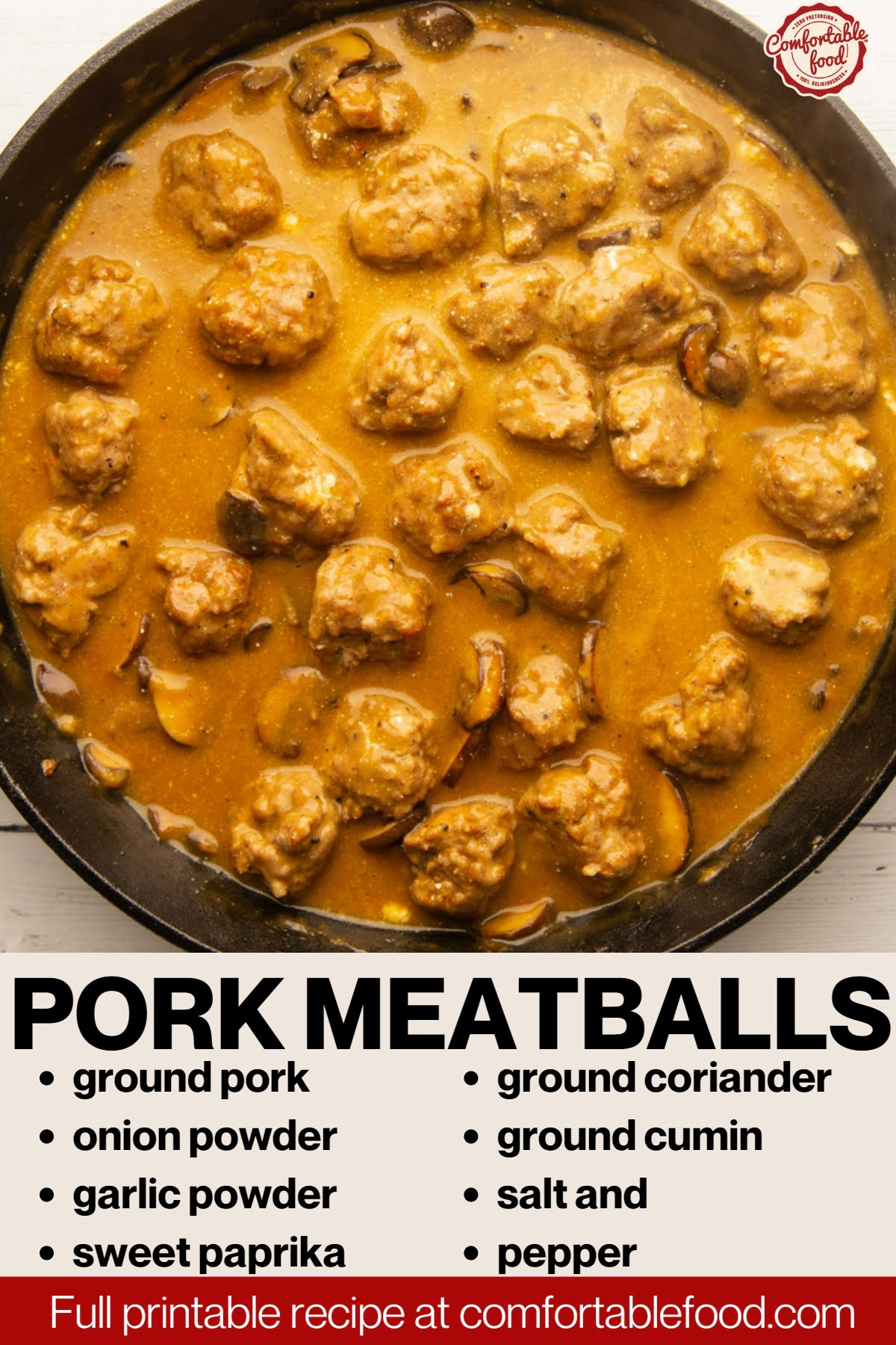 Pork meatballs socials