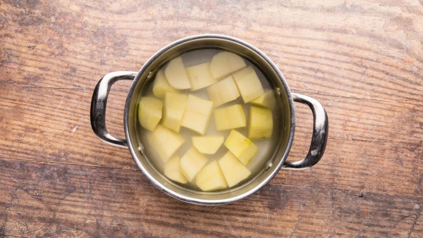 boil chopped potatoes