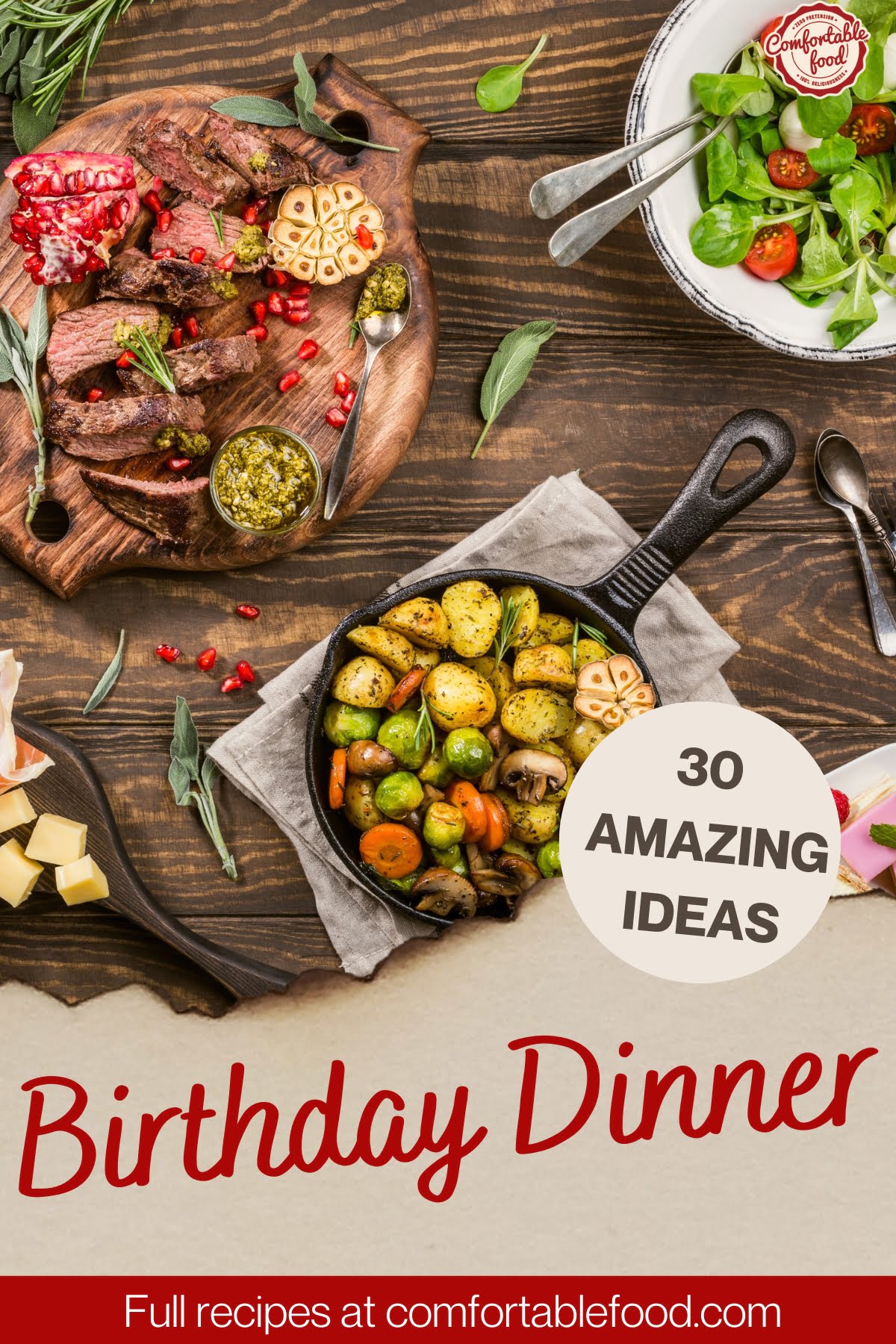30 birthday dinner ideas - socials