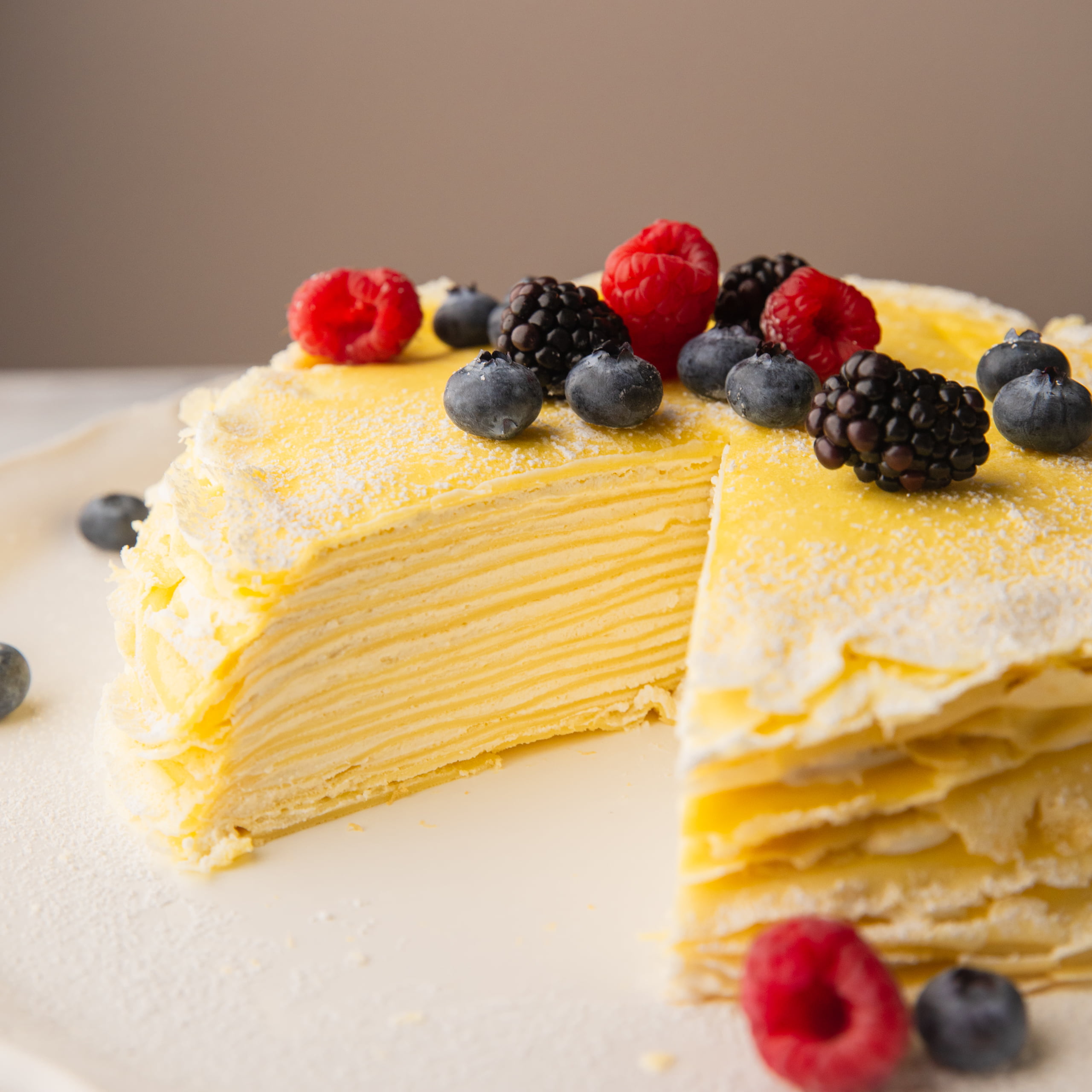 Pastel Rainbow Crepe Cake Recipe