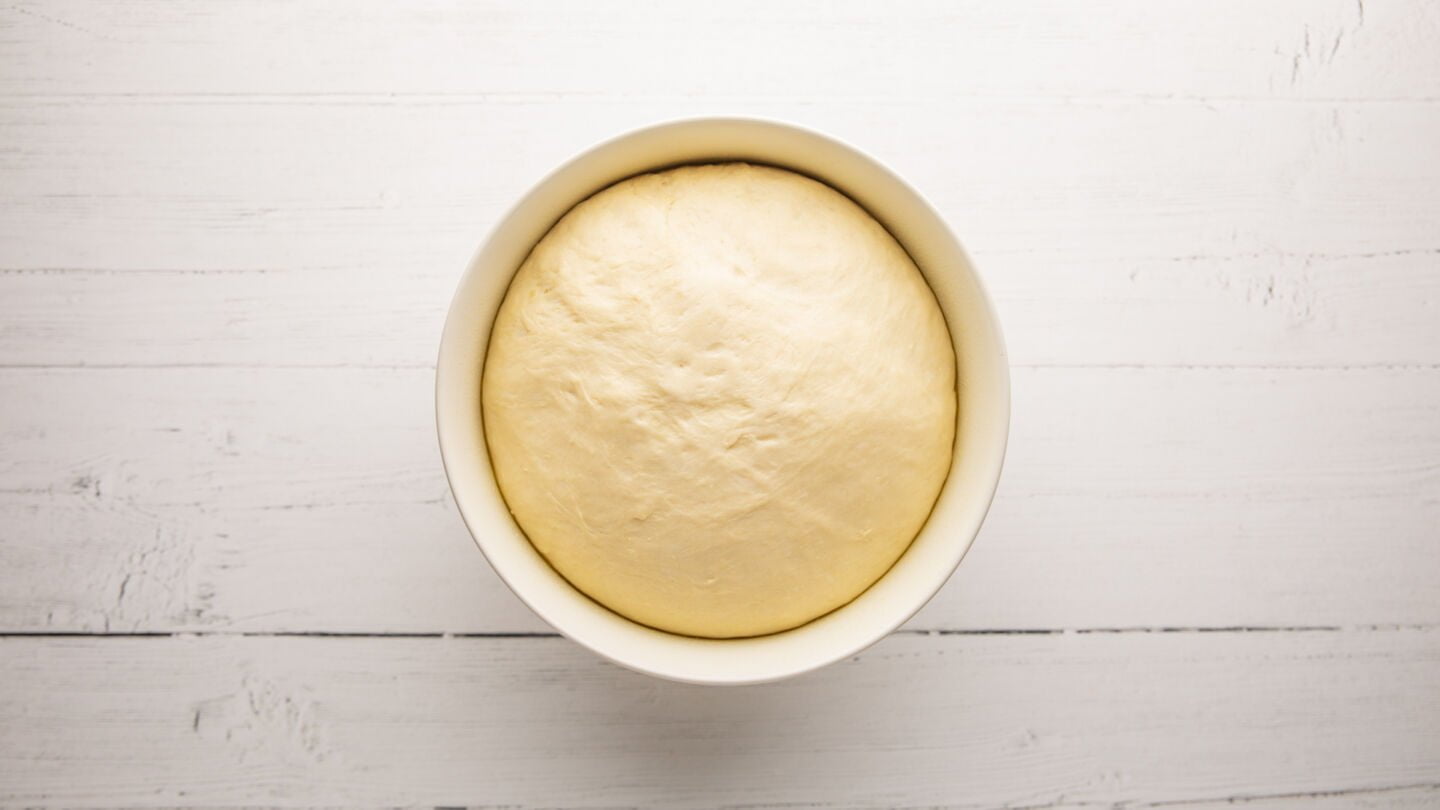 Let the dough rise in a warm place for around 2 hours until the dough has risen and doubled in size