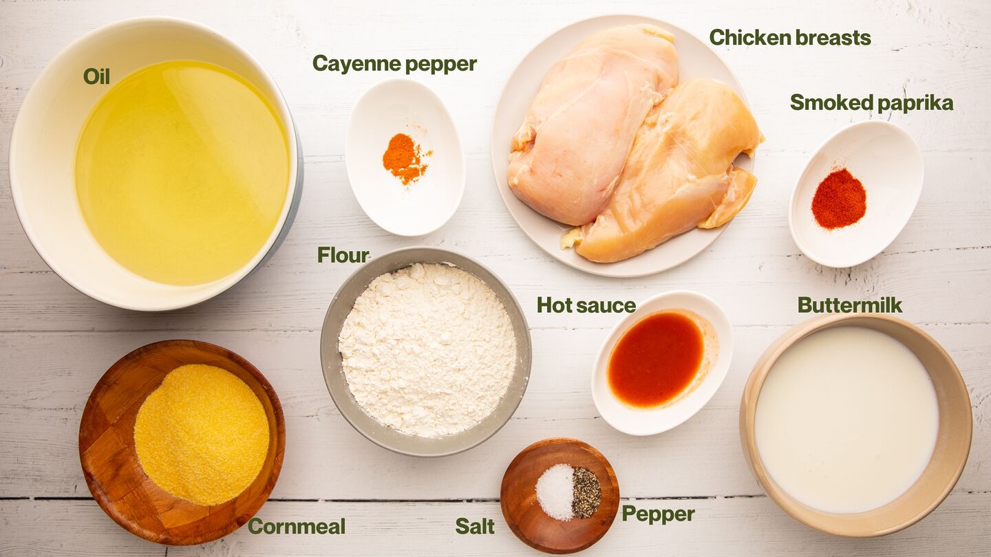 Fried chicken ingredients