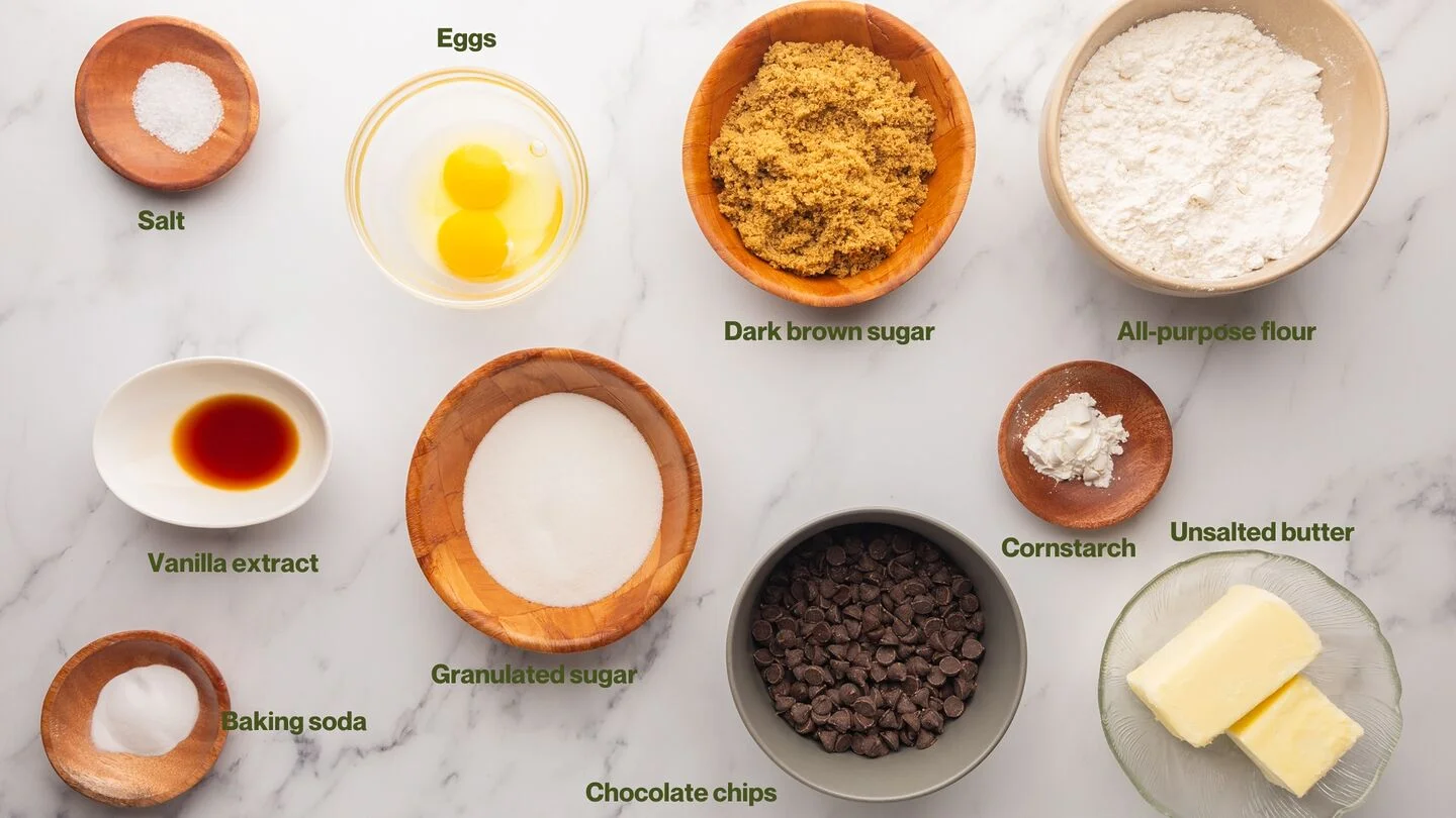 chocolate chip cookies - ingredients