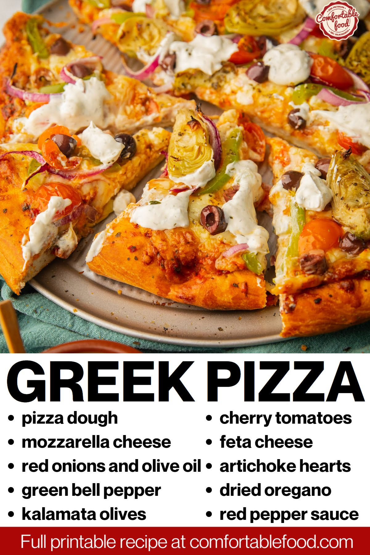 Greek pizza - socials