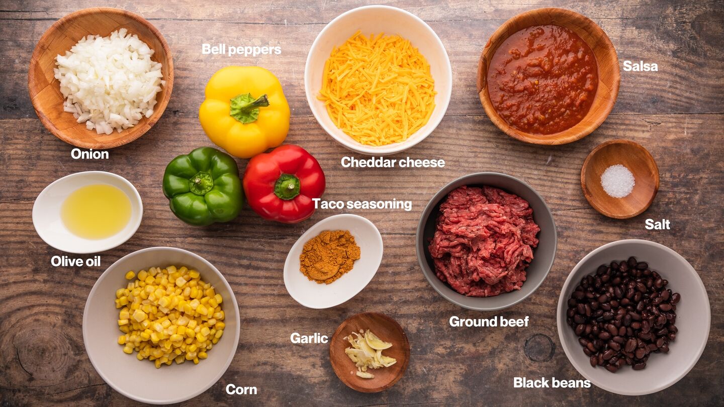 Mexican stuffed peppers - ingredients-shot