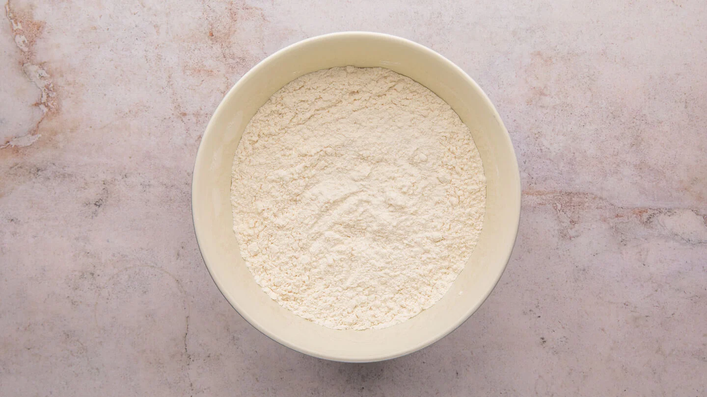 combine the flour, salt, baking powder, and baking soda