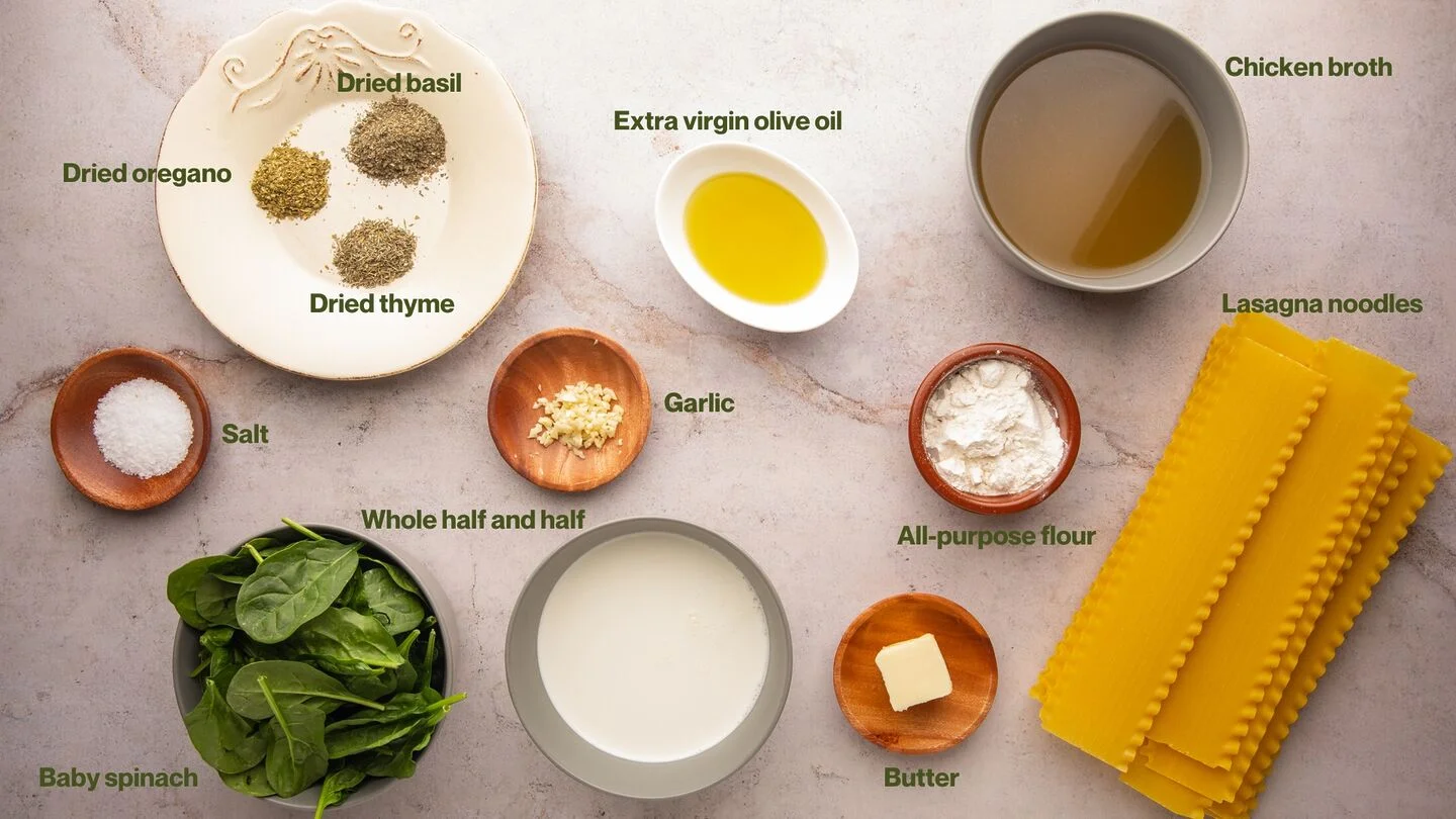 white chicken lasagna - ingredients2